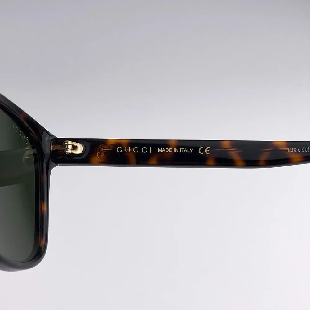 GUCCI LOGO GG0637SK 002 Sunglasses Havana Green Square Men